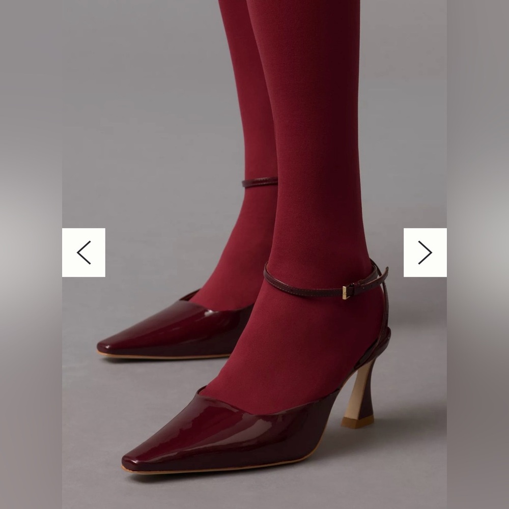 Reformation Natasha Pump in Wine Patent - Picture 6 of 7